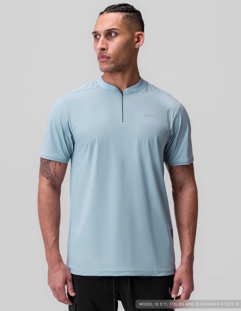 ASRV Shirt Mens Large Blue Tetra-Lite 1/4 Zip Athletic Training Tee DSG 1087